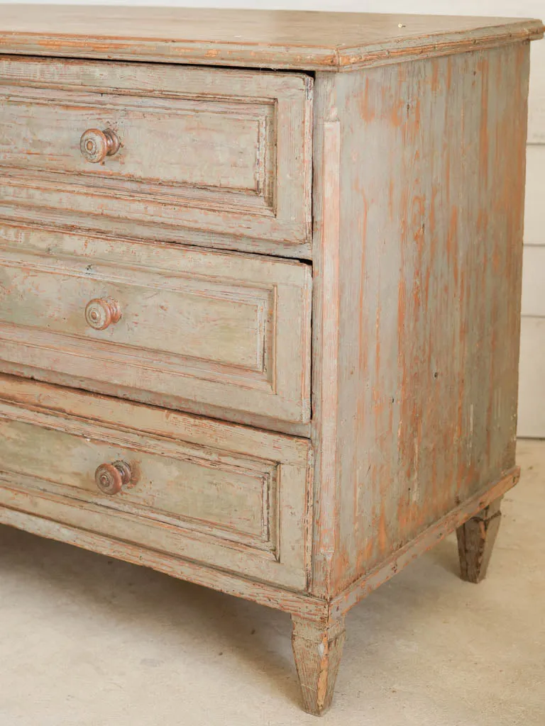 19th Century Swedish Gustavian Commode w/ blue patina 50½"