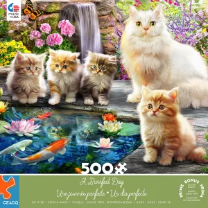 500 Piece Puzzle - A Purrfect Day