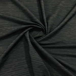 Black Stripe Dobby Satin Fabric