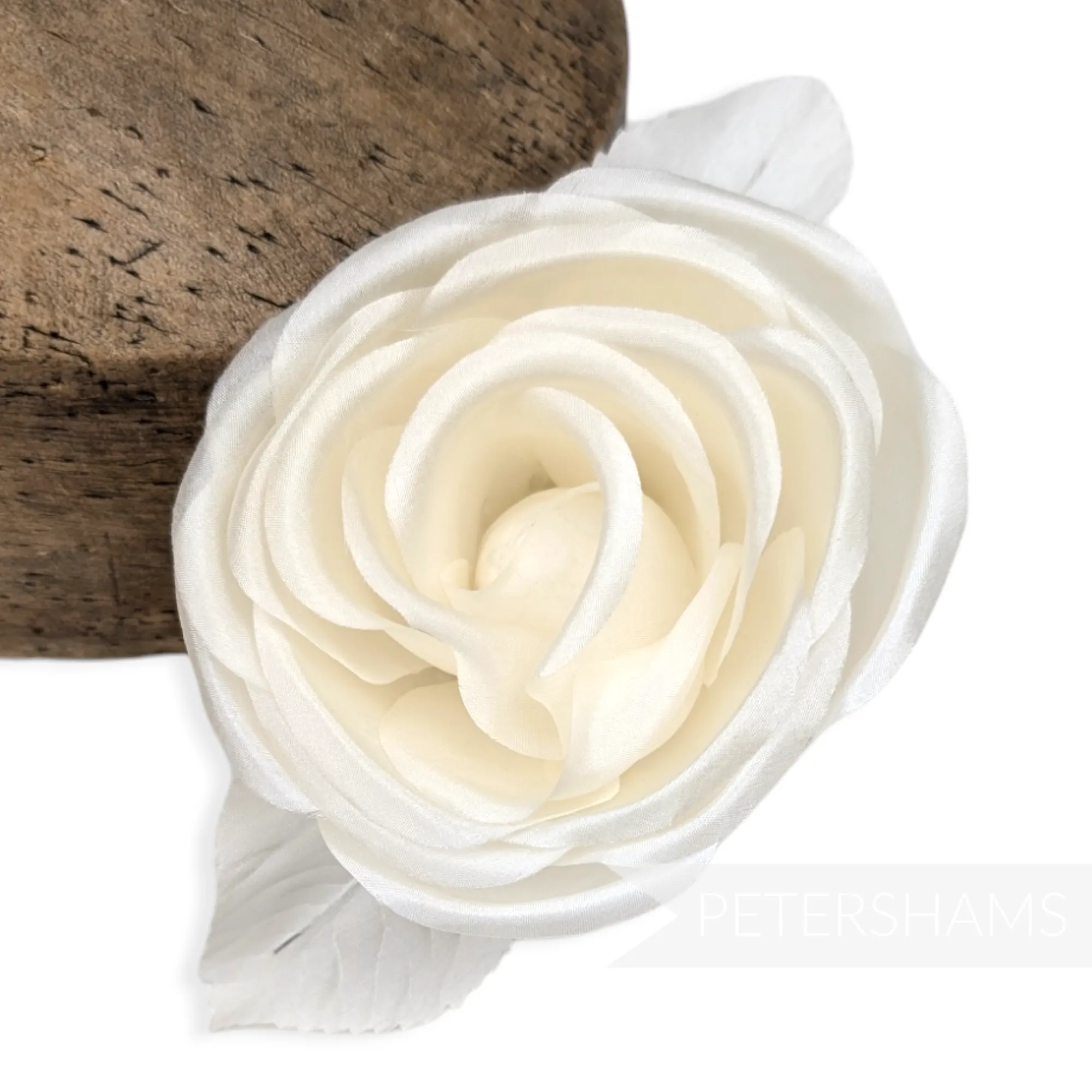 'Carmel' 9cm Silk Rose Flower Millinery Hat Mount