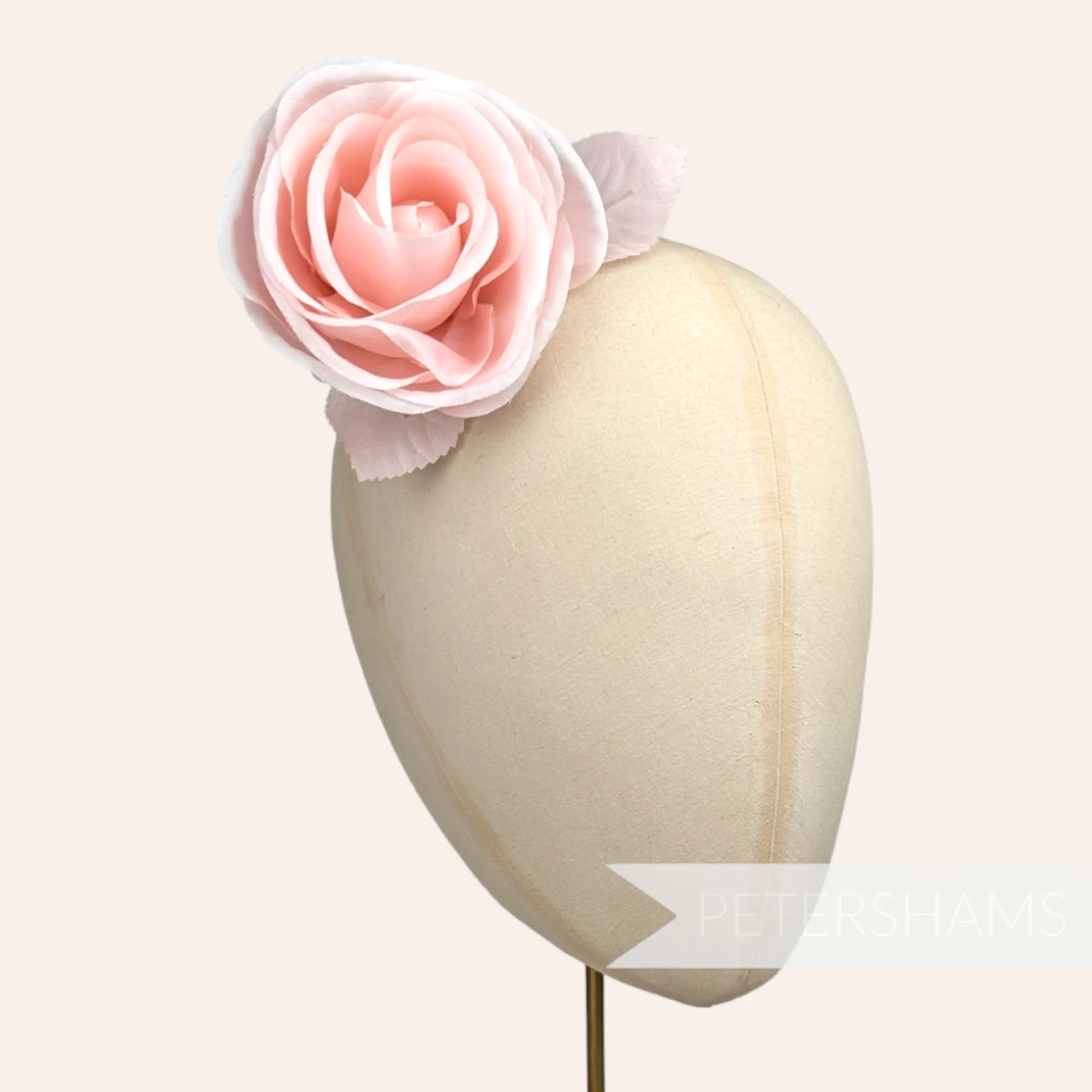 'Carmel' 9cm Silk Rose Flower Millinery Hat Mount