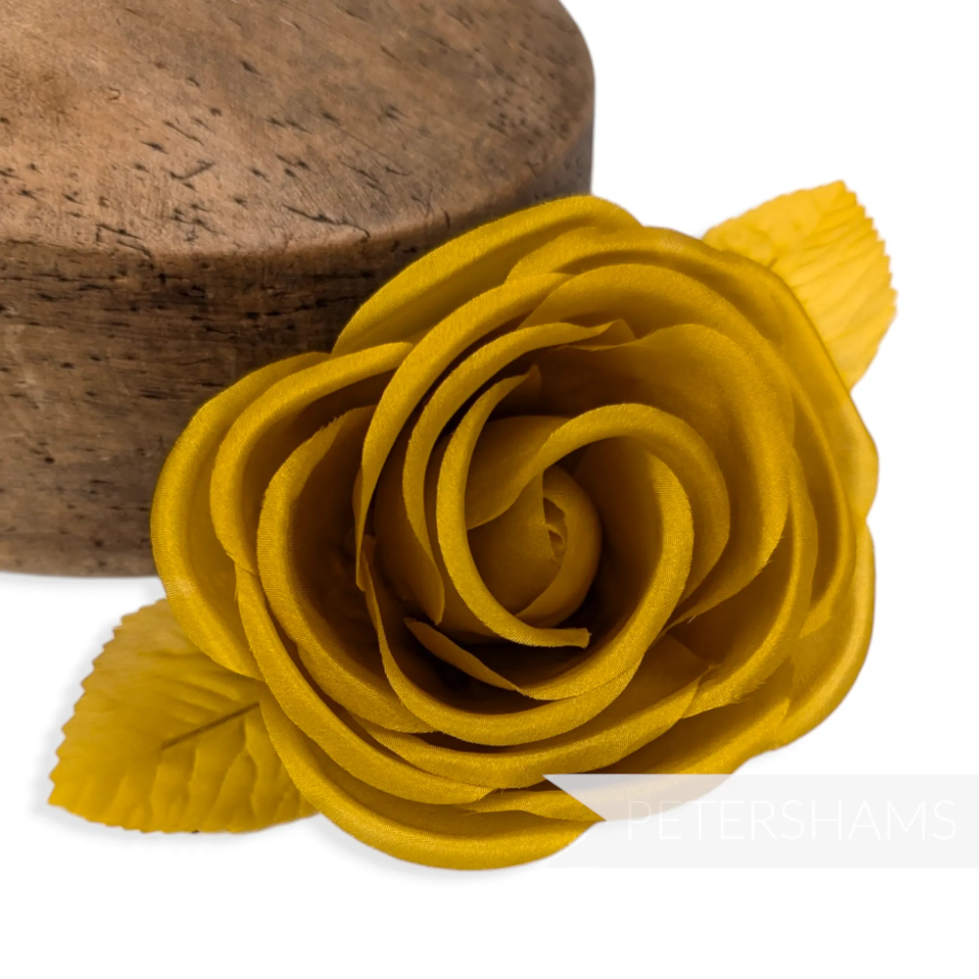 'Carmel' 9cm Silk Rose Flower Millinery Hat Mount