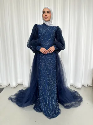 DANIA FORMAL GOWN - NAVY