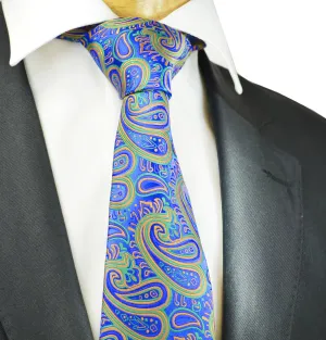 Extraordinary Vivid Blue Paisley Design Tie