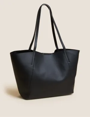 Faux Leather Tote Bag