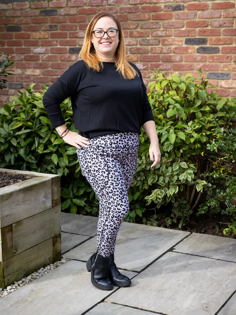 Greige Leopard 2 Pocket Full Leggings