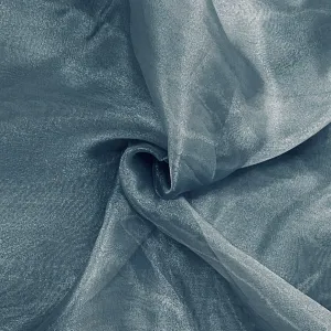 Grey Solid Organza Tissue Fabric