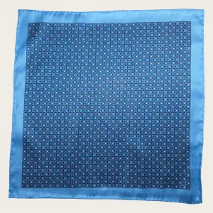 Light Blue Polka Dot Stylish and Elegant Silk Pocket Square