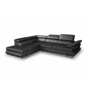 Maxima House LUTON Sectional Sleeper Sofa Black - BEN046