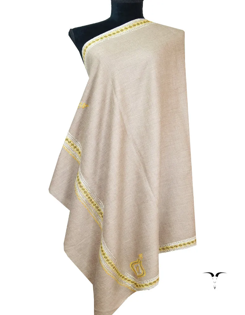 natural tilla embroidery pashmina shawl 8065