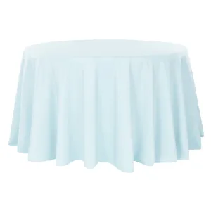 Polyester 108" Round Tablecloth - Baby Blue