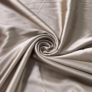 Premium Brown Solid Celina Satin With Lycra Fabric