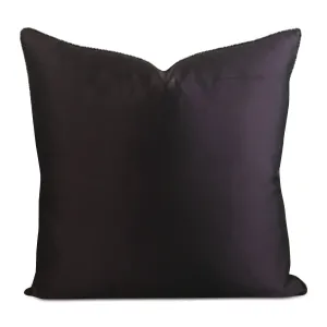 Purple Silk Ultraviolet Bead Trim Throw Pillow Cover 20x20