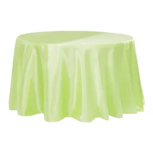 Satin 120" Round Tablecloth - Apple Green