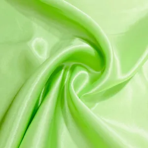 Spring Green Solid Satin Fabric