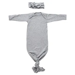 Three Little Tots - Gray Knotted Gown