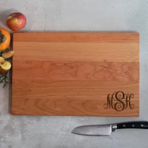 Traditional Three Letter Cutting Board