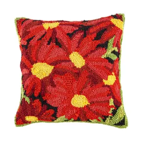 Vibrant Floral Hooked Pillow