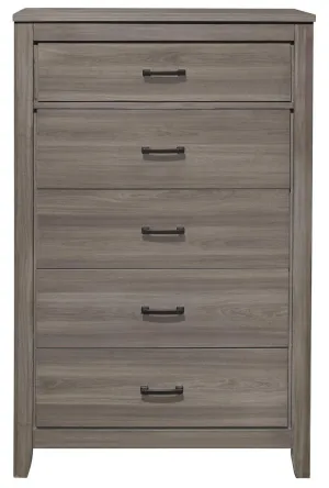 Waldorf 5 Drawer Chest in Dark Gray 1902-9